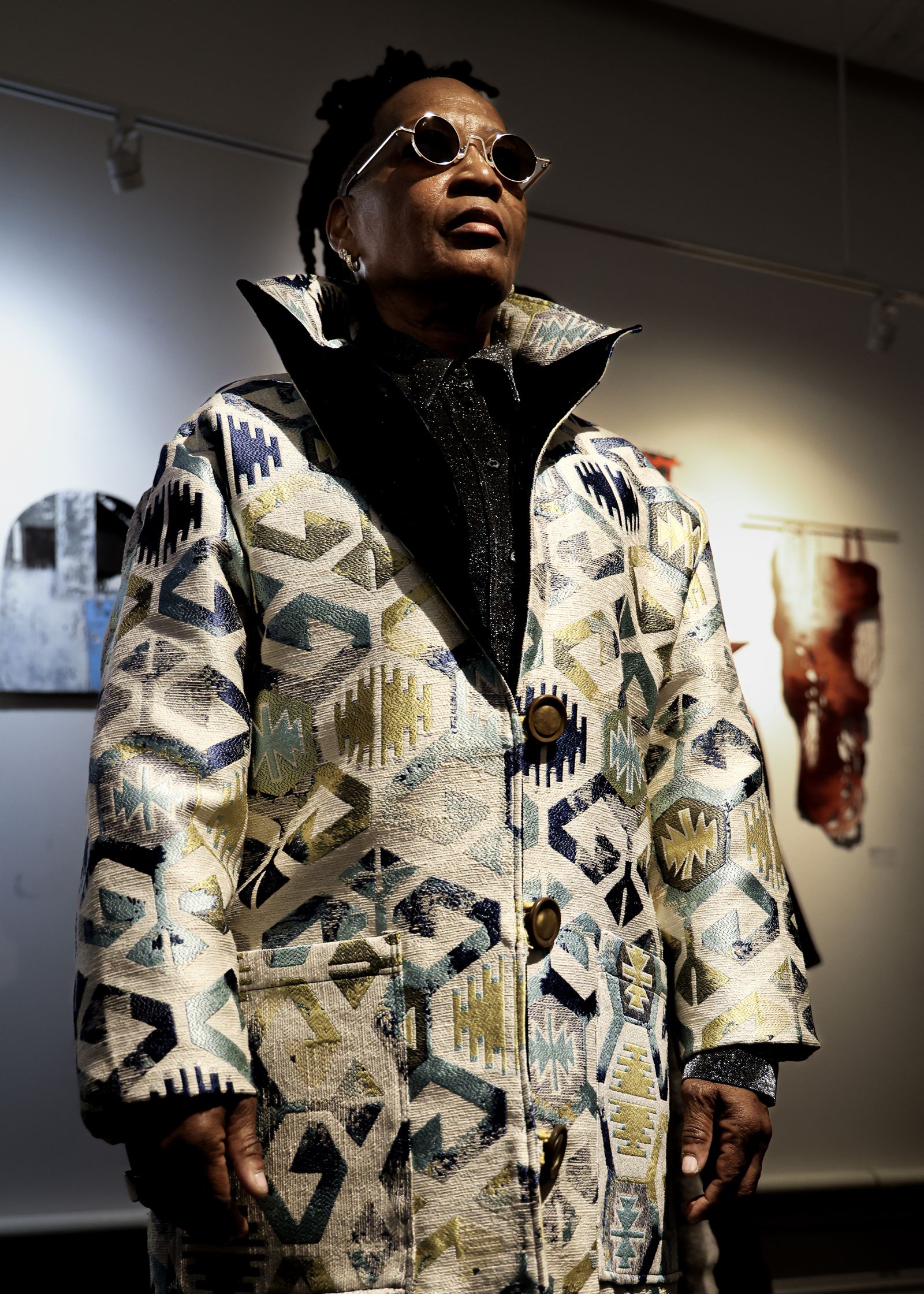Kilim Long Coat worn
